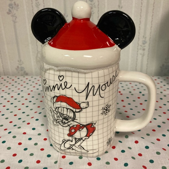 NIW Disney, Christmas, Minnie, and Mickey mouse topper mug - Picture 1 of 8